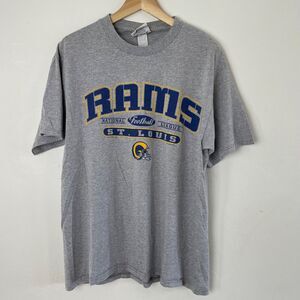 Vintage Lee Sport St Louis Rams Football Shirt Gray‎ Men’s Size Large NFL
